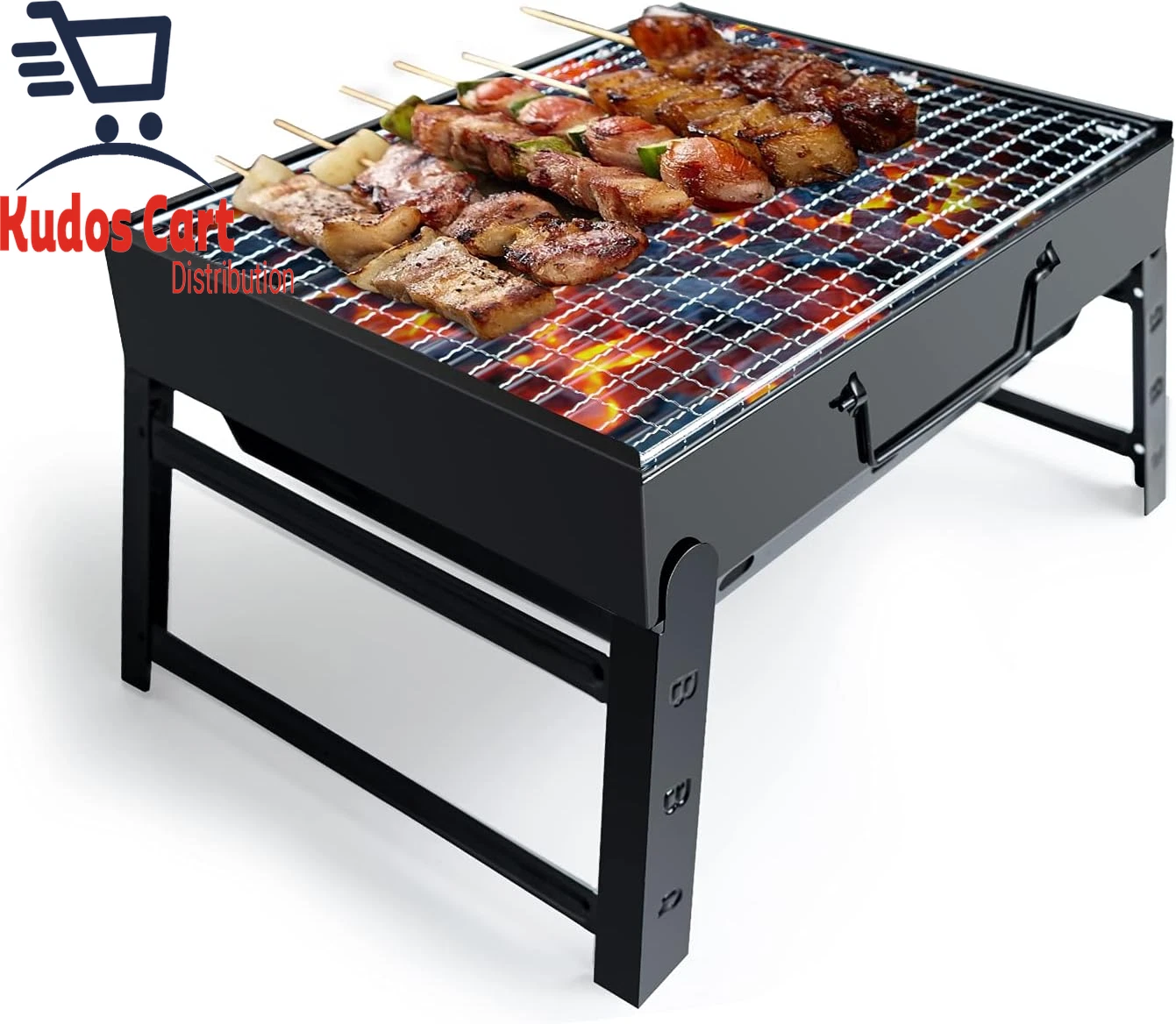 Folding Tabletop BBQ Grill Portable Barbecue Charcoal Stainless Steel Camping