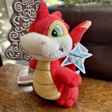 Neopets NEW Vintage 9  Red Scorchio Dragon Plush Toy 2002 Ltd Ed NWT