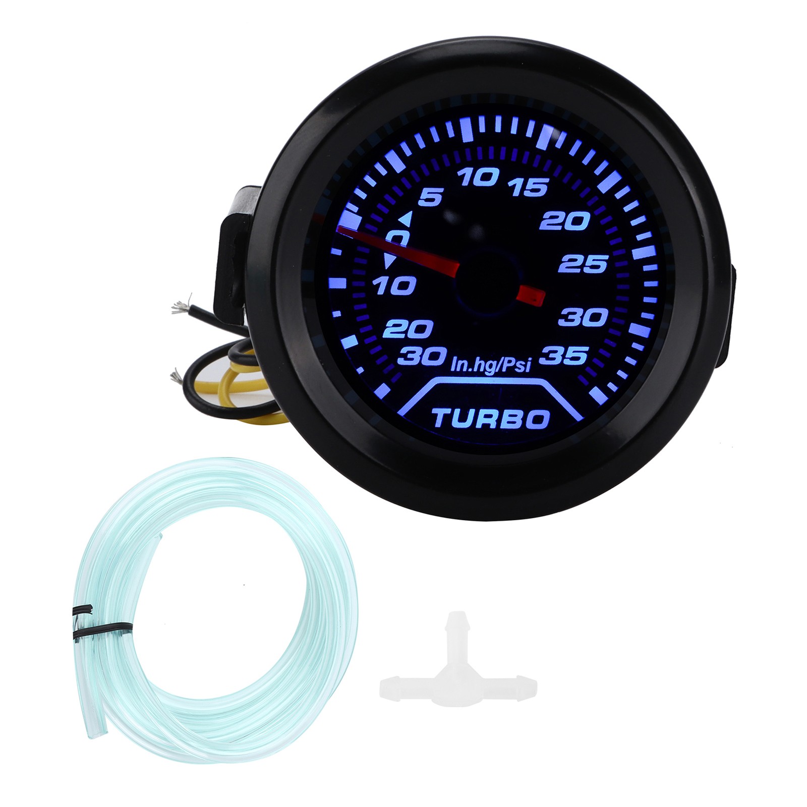 12V Turbo Boost Pressure Gauge 52mm Digital 35PSI LED