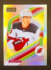 Luke Hughes 2023-24 OPC O-Pee-Chee Platinum Retro Rookies Rainbow #R-66 RC