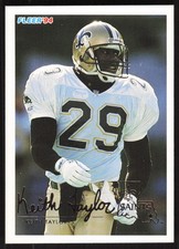 Keith Taylor, 1994 Fleer, #333, New Orleans Saints,