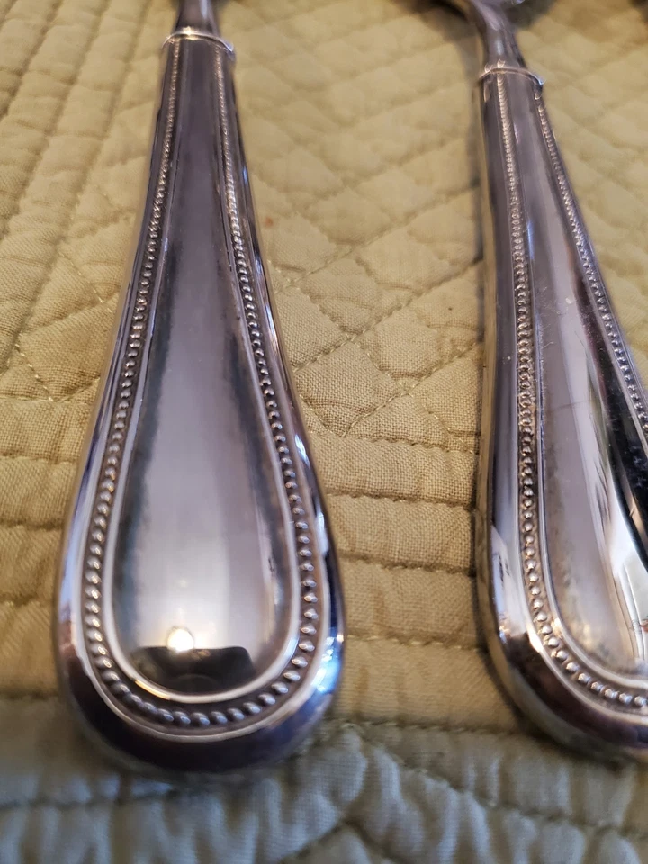 Tenedor de servir vintage con cuentas Smiths plateado toalla Foto 4 de 4