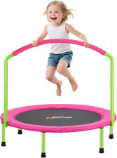 Ativafit 36Inch Elastic Band Big Handle Toddler Trampoline for Kids Ages 2-6 Ind