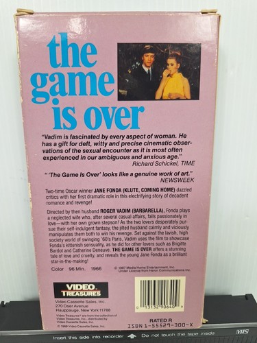 The Game is Over - Copyright 1966 Roger Vadim Jane Fonda (VHS 1987) - Picture 3 of 7
