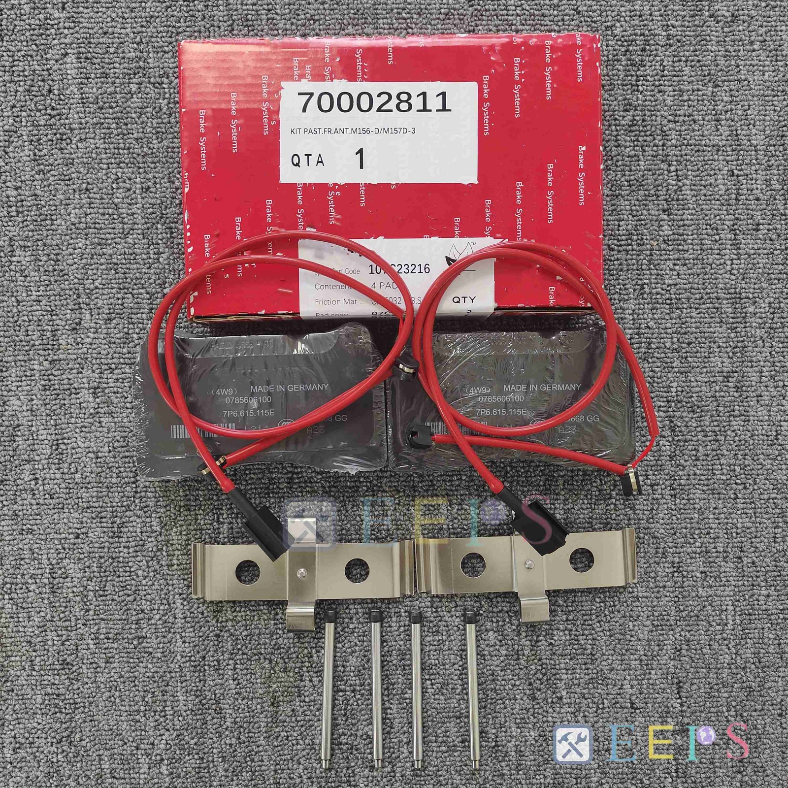 70002811 Rear Brake Pad Kit With Springs & Sensors Fit Ferrari California 09-14