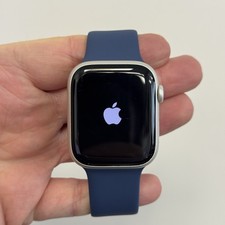 Apple Watch Series 8 GPS 45mm Starlight Case & Denim Blue Band 🔋BH 84%