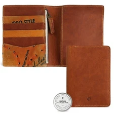 FC Goods Passport Cover Case - Handcrafted from Vintage Baseball Glove Leather