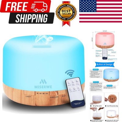 500ml Diffuser with Remote Control Waterless Automatic Shut Off Essential Oil...