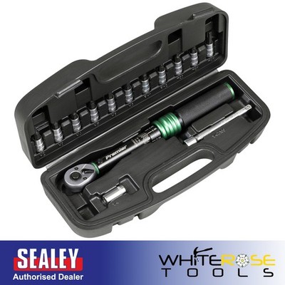 Sealey Premier schwarz Drehmomentschlüssel-Satz 1/4'' Vierkant 5-25Nm 14-teilig STW911B