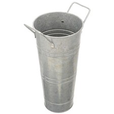 Silver Iron Umbrella Storage Bucket Leak Proof Tall Rack Stand For Entryway