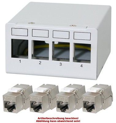 LogiLink Desktop Patch Panel Kat.6A, 6 Port, lichtgrau