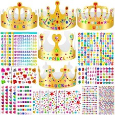 Gold Paper Crowns, Diy Birthday King Crowns Craft to Decorate, Paper Prince P...
