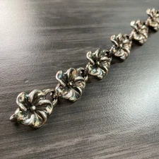925 Silver Floral Bracelet - 7.5” - Sterling 925 Flower Bracelet