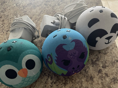 Amazon Echo Dot Kids Edition 4th Gen 3-Pack Owl Panda Dragon Designs