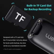 Hohem MIC-01 One-Trigger-Two 2.4G Wireless Microphone Magnet/ Clip On Mic ZGPZ