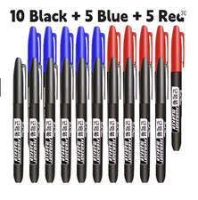 Permanent Marker Pens Black Blue Red Waterproof Ink Drawing Sketch School