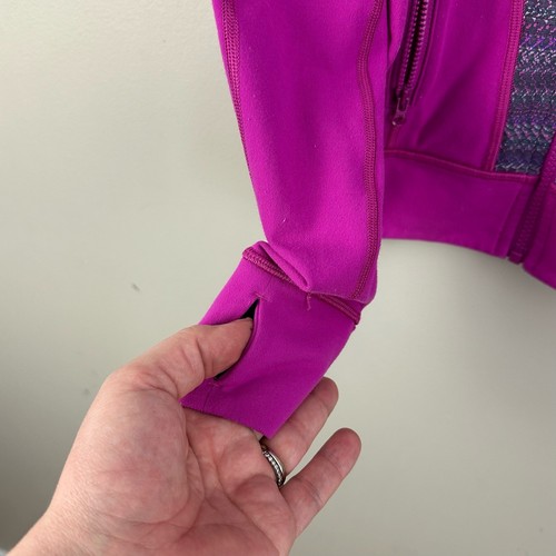 Ivivva Lululemon Perfect Your Practice Pink Jacket Full Zip Up Girls 12 - Picture 6 of 10