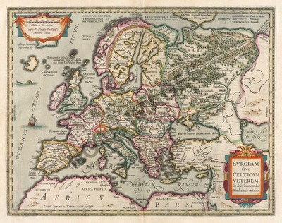 Map of Europe c1638 16x20