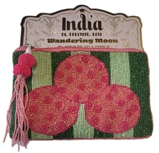 Viral TJmaxx Beaded  Zipper Pouch with Tassel NWT. Handmade in India. 