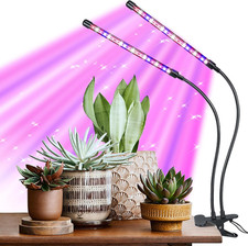 Indoor Plant Grow Light, Full Spectrum Clip Plant Lamp with Red, Blue, White Lig