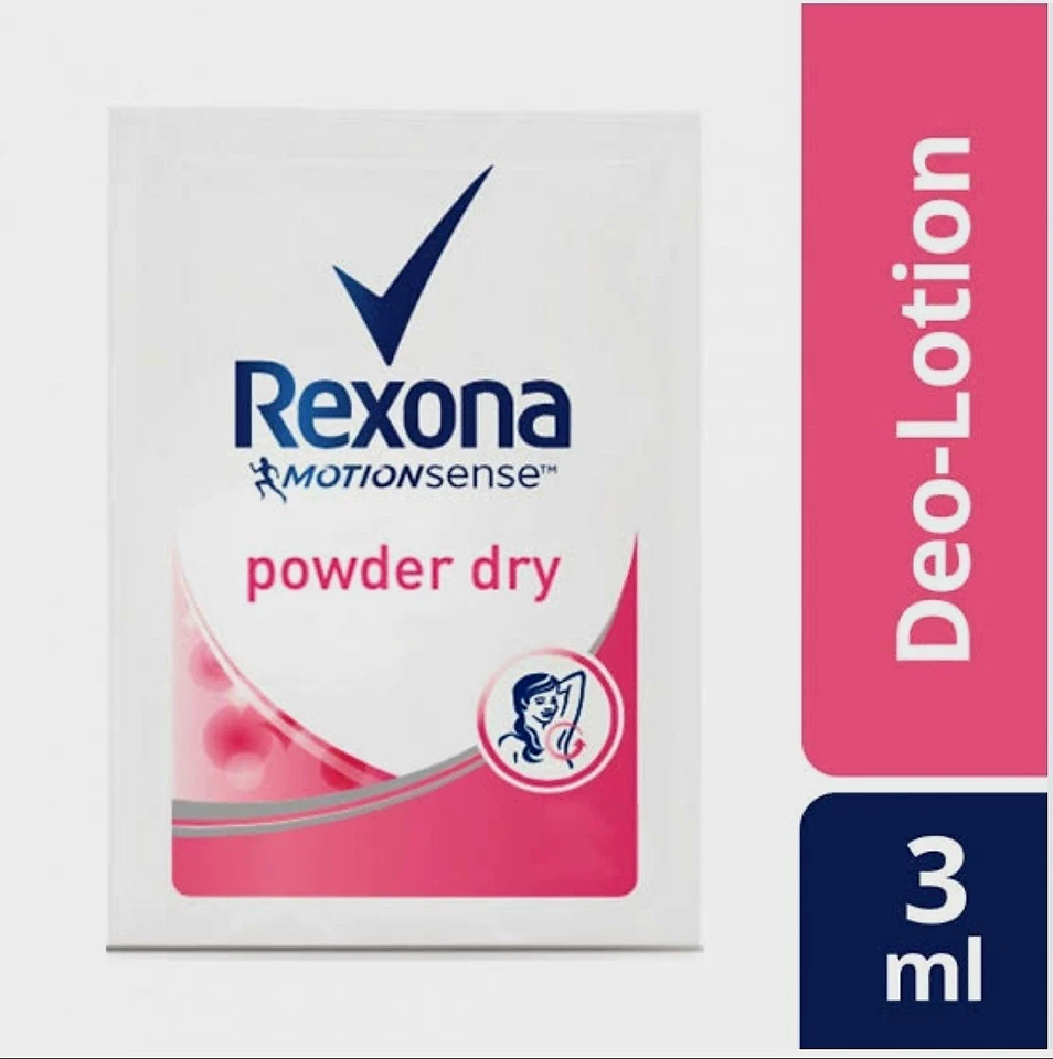 3x REXONA Women POWDER DRY+BRIGHTENING Deo-Lotion 3ml×12pcs TRAVEL SIZE 36sachet - image 3 of 4