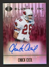 2019 Panini Illusions CHUCK CECIL St. Louis Cardinals Elusive Ink AUTO 27/75