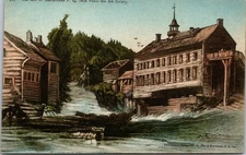 Postcard CAN Old Mill of Sherbrooke from art gallery