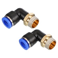 8mm Tubing x 1/4" PT Male Thread 90 Degree Push to Connect Fittings, 2 Pack