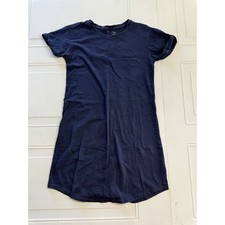 Daily Ritual Navy Blue Crew Neck Short Sleeve T-Shirt Dress Size Small S