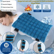 Reusable Large 13" x 22" Gel Ice Pack Hot and Cold Therapy with Wrap and Strap