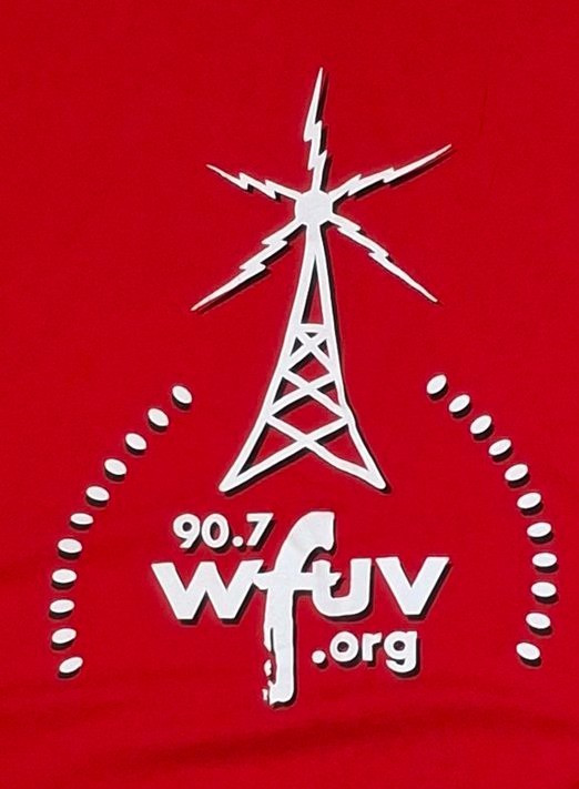 WFUV T-Shirt - 90.7 FM Radio Fordham University - Size: Large ~ FREE SHIP
