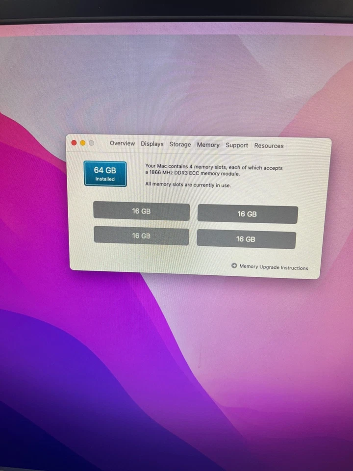 Mac Pro, 12 Core 6,1 Ivy Bridge 2.7 GHz  D700, 64GB RAM, 1TB SSD Monterey - Image 4 of 4