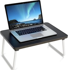 Foldable Lap Desks Laptop Tray for Bed or Couch,Portable Breakfast Black