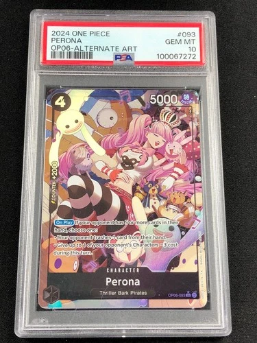 One Piece 2024 Perona OP06 Alternate Art OP06-093 PSA 10