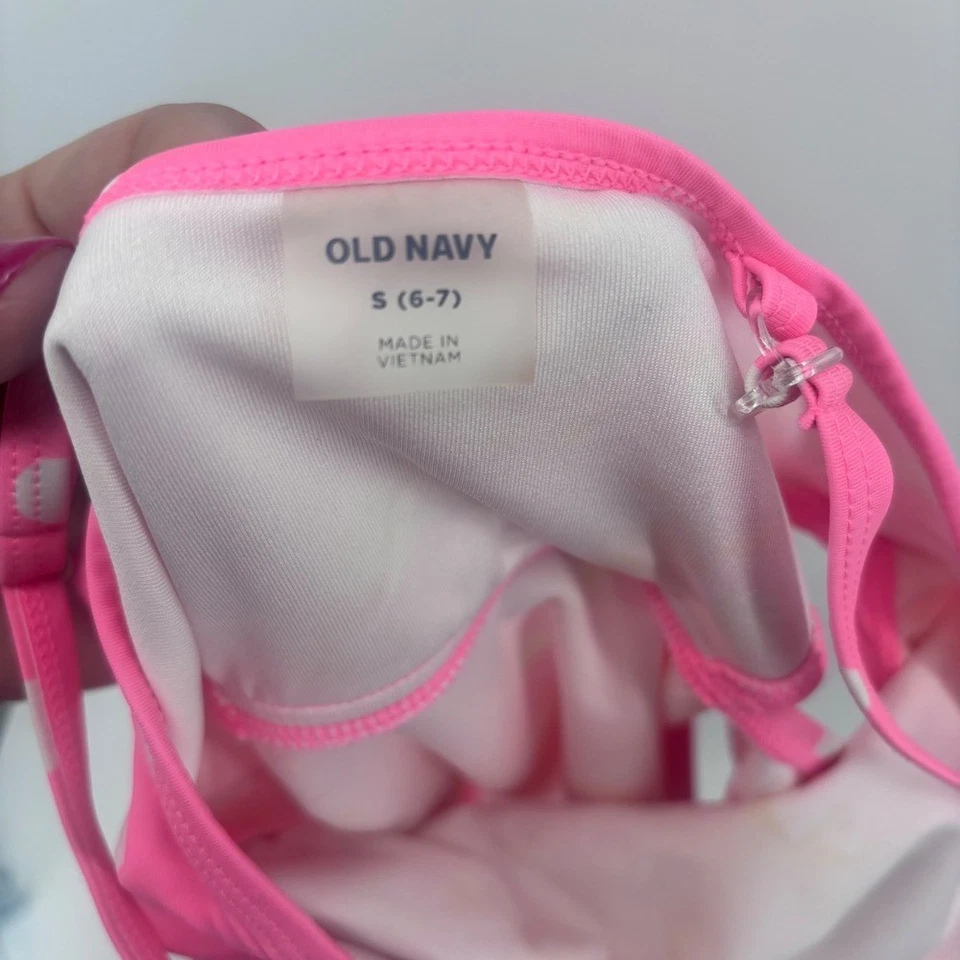 Lindo traje de baño rosa a lunares de una pieza para niñas Foto 4 de 4