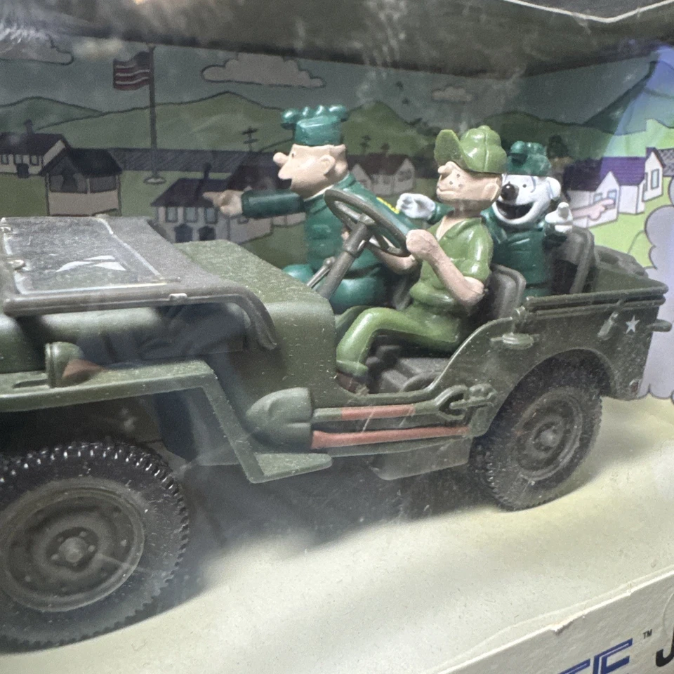 Gate Beetle Bailey In Willy's Jeep Adventures Die Cast Collectible 1:32 2001 - Image 3 of 4