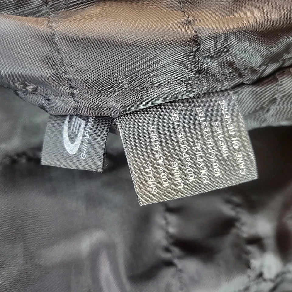 Chaqueta Kenneth Cole Reaction para Hombres 3XL Cuero Negro Cremallera Bolsillos Forrados Frontales Foto 4 de 4