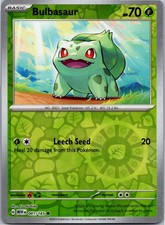 Bulbasaur - Common SV: Scarlet & Violet 151 001/165 NM Reverse Holo