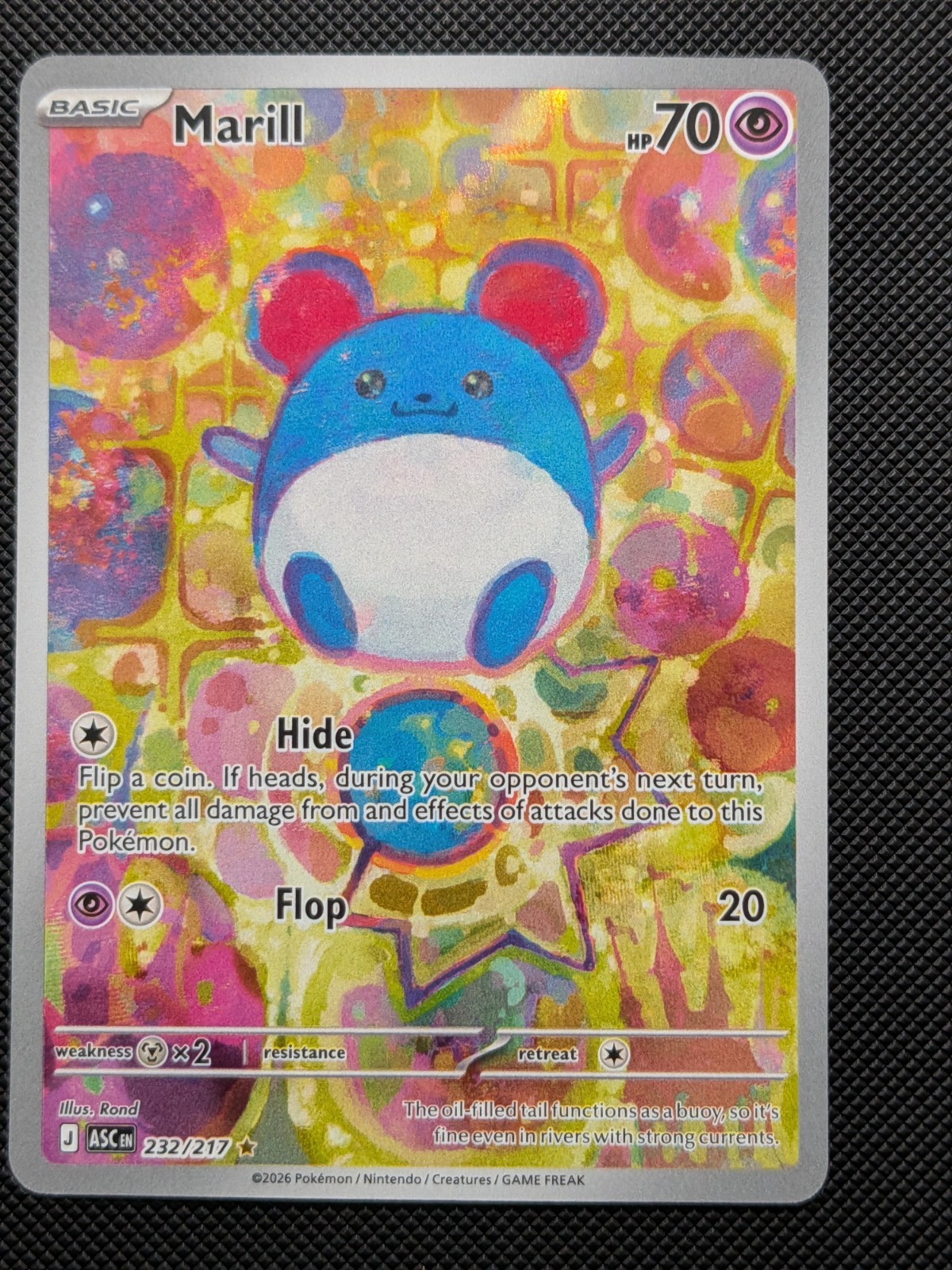 Pokemon Marill 232/217 Ascended Heroes Illustration Rare - MINT