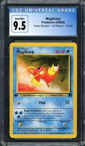 Magikarp (1st Edition) graded CGC 9.5 for sale on eBay