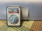 2011 (S) $1 American Silver Eagle NGC MS70 ER Golden Gate Bridge Label