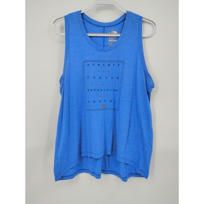 The North Face Tank Top Athlete Tested Expedition Proven Blue Women's XL
