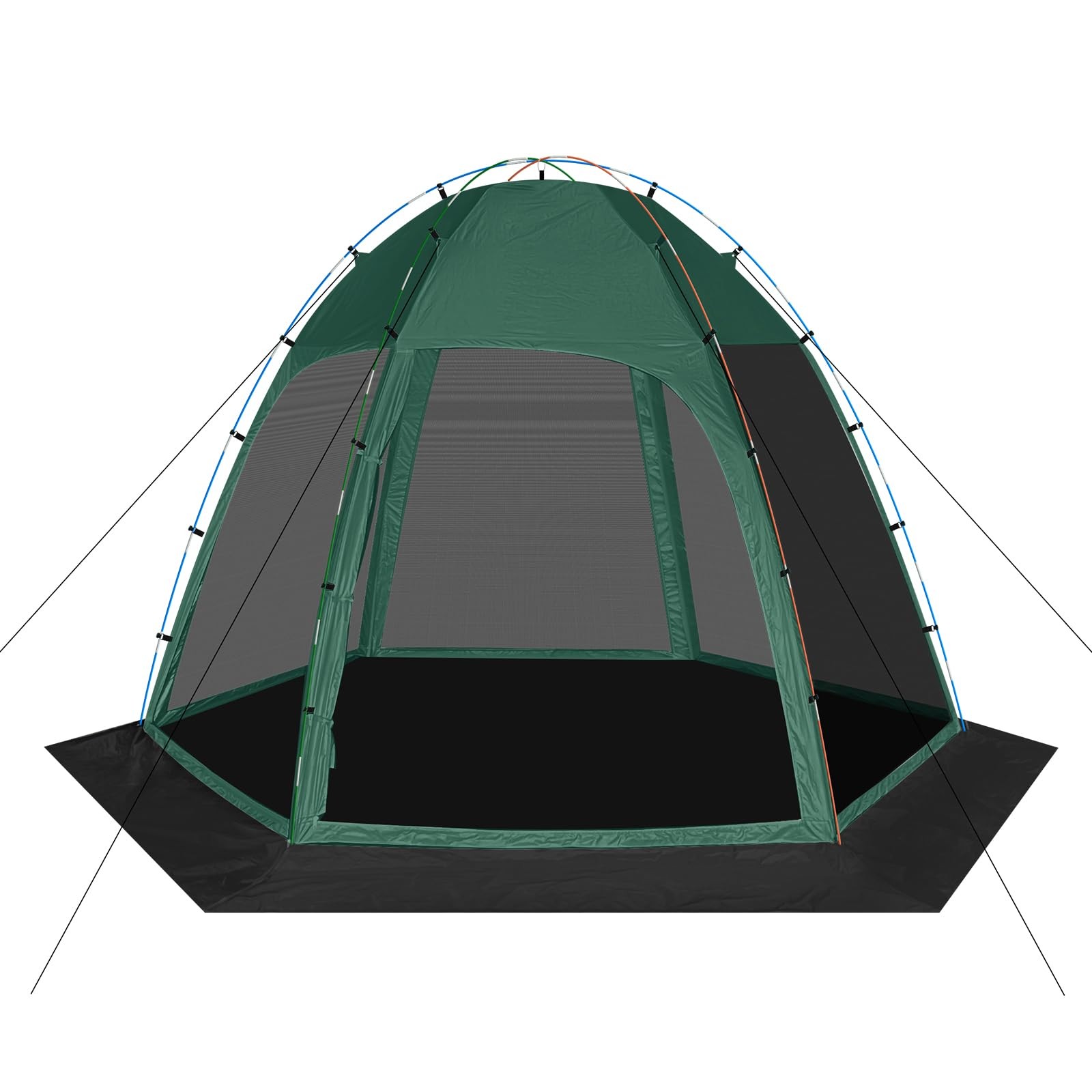Screen Tent with Removable Floor, 11.8FT x11.8FT Six-Sided G