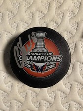 Chandler Stephenson autographed signed 2018 stanley cup championship puck caps