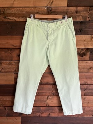 Tommy Hilfiger Men's Mercer Chino Mint Green Cropped Straight W32