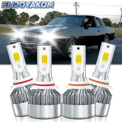 For Pontiac Grand Prix 1988-2008 LED Headlight Bulbs High Low Beam Lights 4Pcs