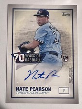 2021 Topps #70YA-NP Nate Pearson 70 Years of Baseball Autographs RC
