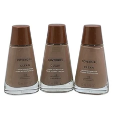 Covergirl Clean Liquid Foundation 150 Creamy Beige Lot of 3 New