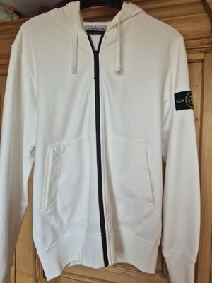 STONE ISLAND Zipper Herren Weiß Gr. M 2x Getragen Wie Neu