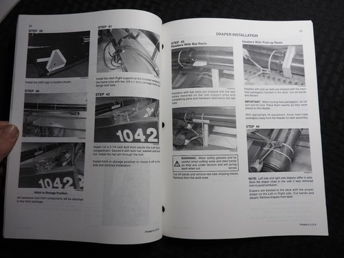 Étui IH 1042 Draper Header 30' 35' Installation Manuel Bat Ou Capteur Reel Minty - Photo 3 sur 4